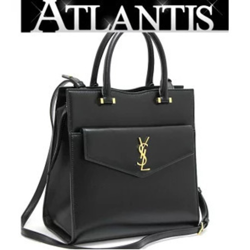 SAINT LAURENT PARIS Uptown Bag Leather Black